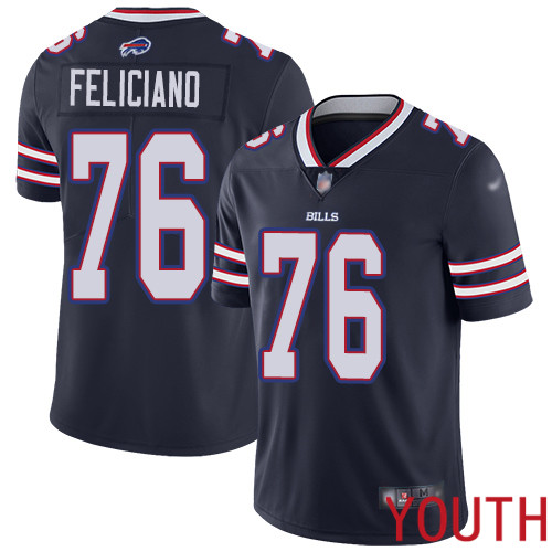 Youth Buffalo Bills #76 Jon Feliciano Limited Navy Blue Inverted Legend NFL Jersey->youth nfl jersey->Youth Jersey